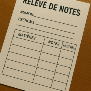 relevé de notes
